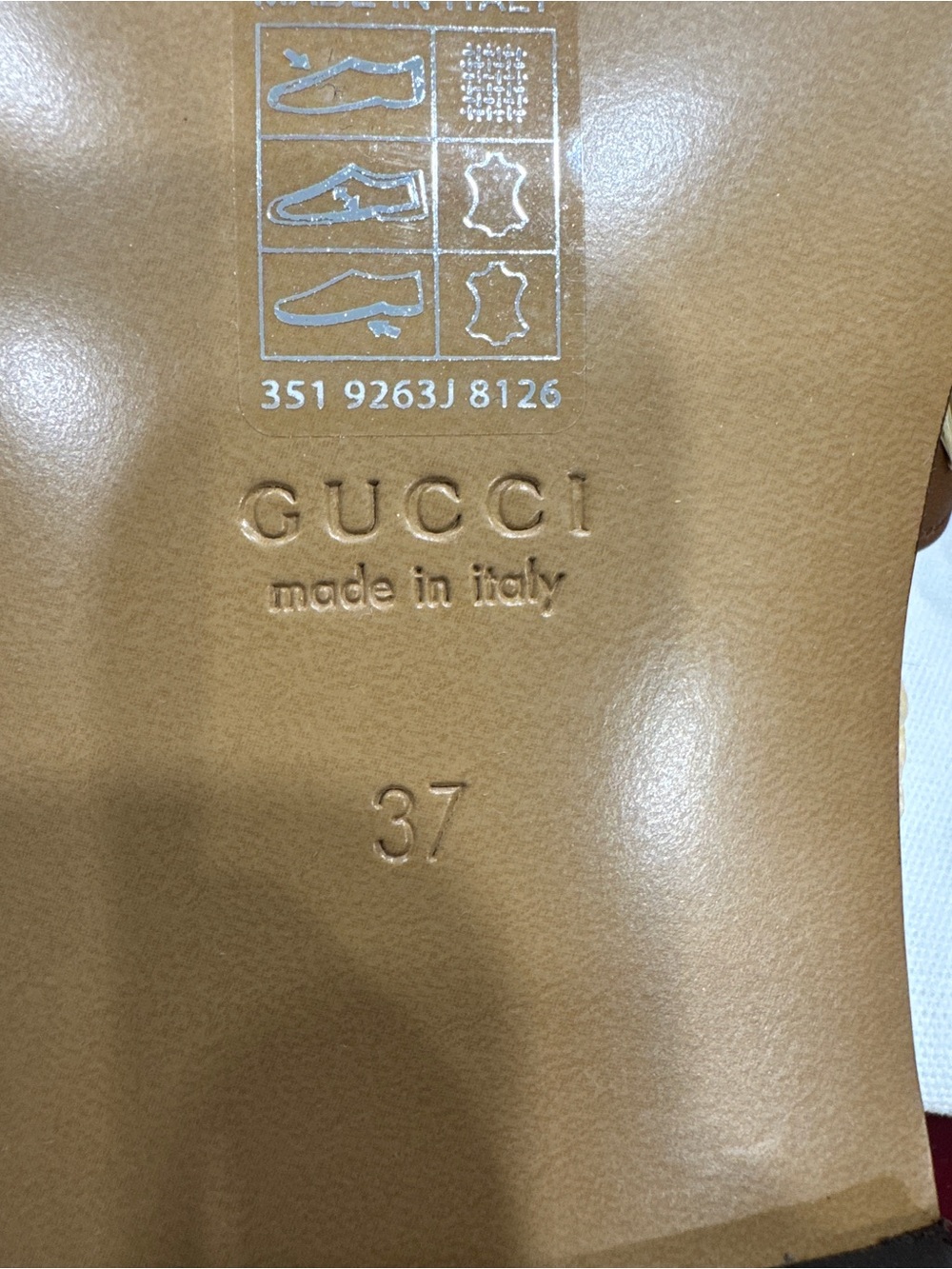Gucci Raffia Neutral Slides Sandals - Picture 5 of 6